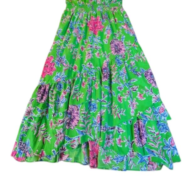 NWT Lilly Pulitzer Cristiana Midi Dress in Gecko Green Brewster Bloom Size 16 - Picture 13 of 15